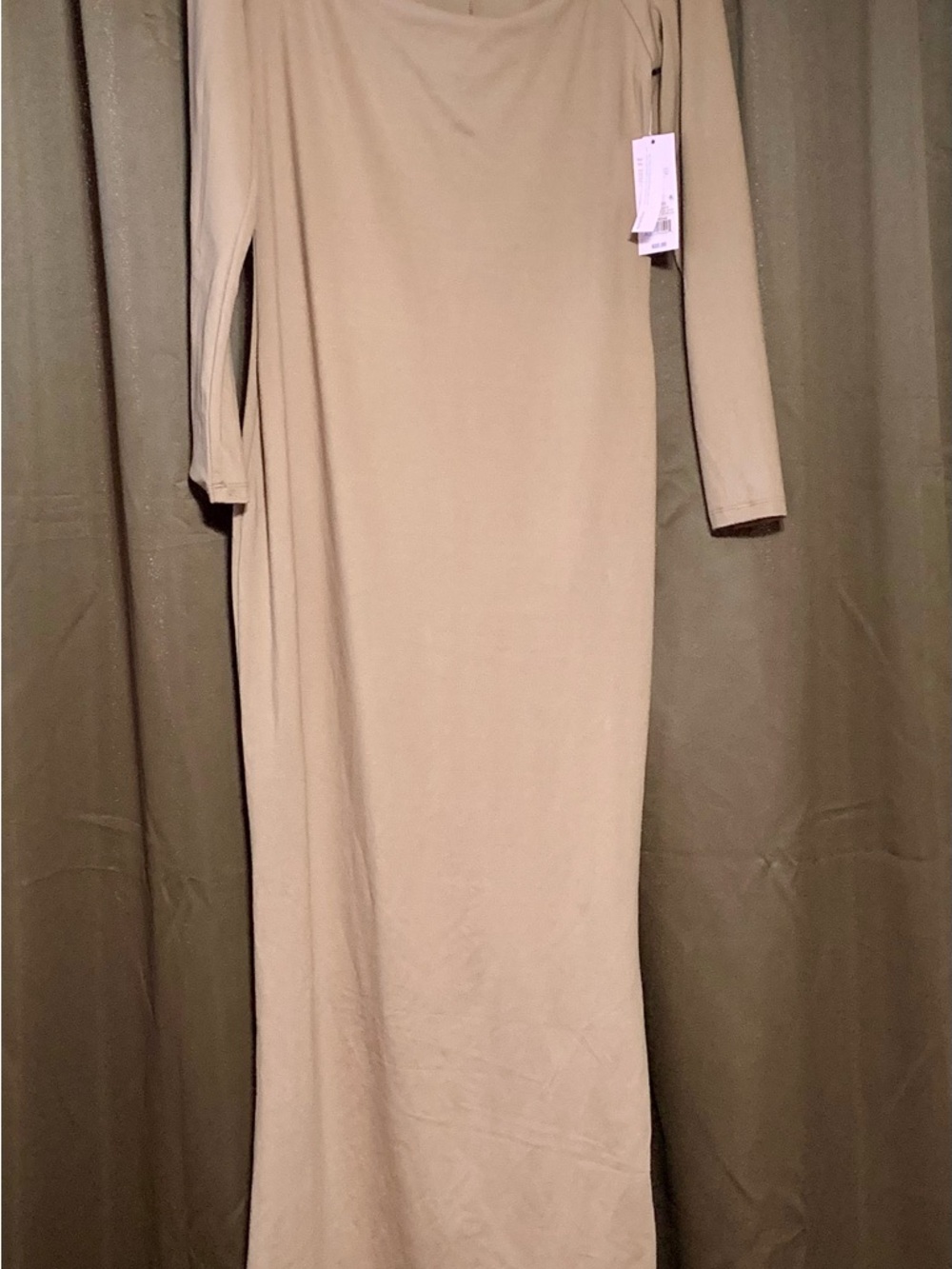 wild fable Long Sleeve Beige Maxi Dress